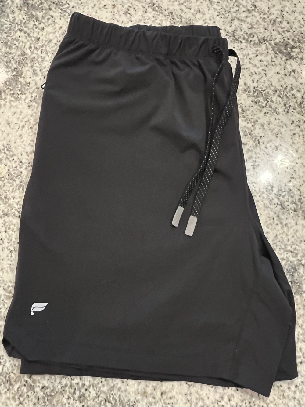 Fabletics Men's The One Shorts Black Size XL Unlined 7” Inseam - Excellent